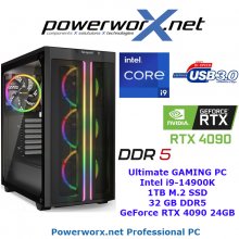 ULTRA High End Gamer PC i9-14900K 24x 3,0 Ghz nvidia GeForce RTX 4090 24GB GDDR6 32GB DDR5 1TB M.2 nvme SSD BeQuiet Tower LED